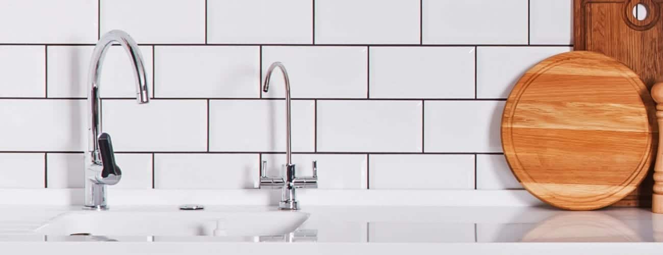 Metro white with grey grout