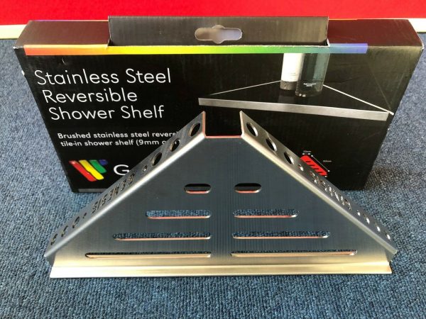 Genesis Stainless Steel Reversible Shower Shelf KBREV.102