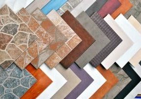 Various decorative tiles samples.